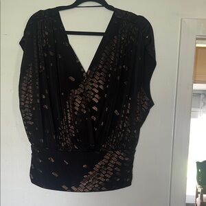 Elegant Black and Gold Women's Top